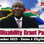 SASSA Disability Grant Payment November 2025 – Dates & Eligibility